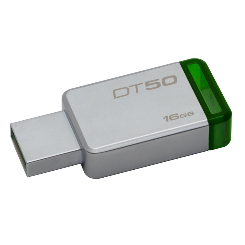 Kingston Technology DataTraveler 50 16GB lecteur USB flash 16 Go USB Type-A 3.0 (3.1 Gen 1) Vert, Argent