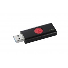 Kingston Technology DataTraveler 106 lecteur USB flash 64 Go USB Type-A 3.0 (3.1 Gen 1) Noir, Rouge