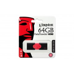 Kingston Technology DataTraveler 106 lecteur USB flash 64 Go USB Type-A 3.0 (3.1 Gen 1) Noir, Rouge