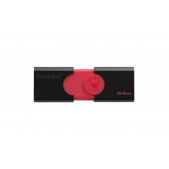 Kingston Technology DataTraveler 106 lecteur USB flash 64 Go USB Type-A 3.0 (3.1 Gen 1) Noir, Rouge