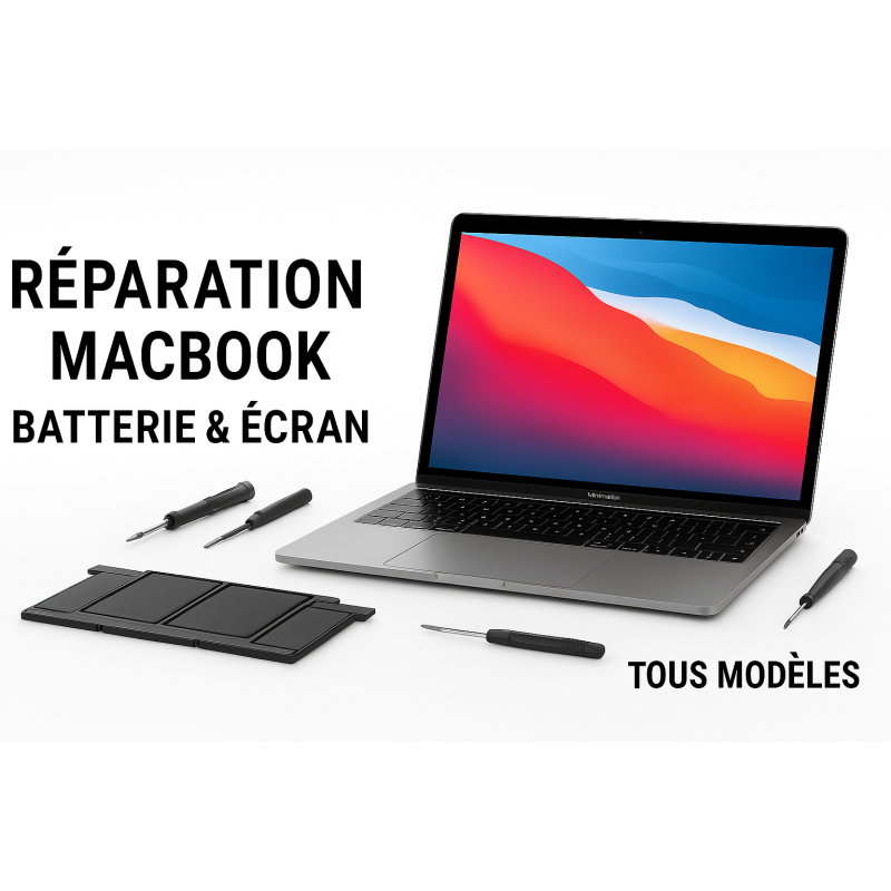 Réparation MacBook Air & Pro – Batterie ou Écran – Tous Modèles