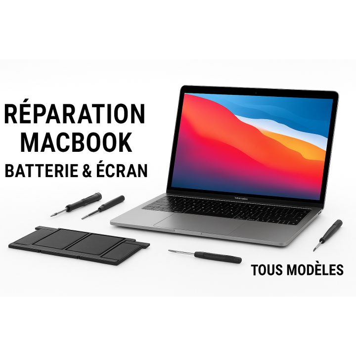 Réparation MacBook Air & Pro – Batterie ou Écran – Tous Modèles